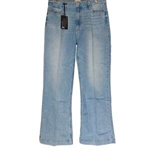 PAIGE Leenah Wide Leg Jeans‎ Light Wash Denim Vintage Inspired Stretch 33 New